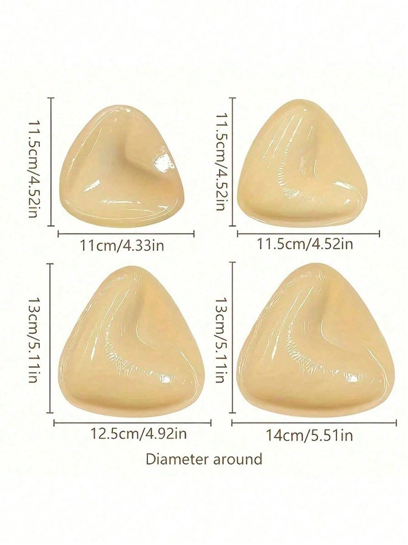 Women's triangular double-sided bra pad inserts, thick nipple covers, invisible and stay in place, double-sided adhesive nipple pads, double-sided self-adhesive, super strong stickiness, makes small breasts look bigger, gathers, prevents nipple show-throu