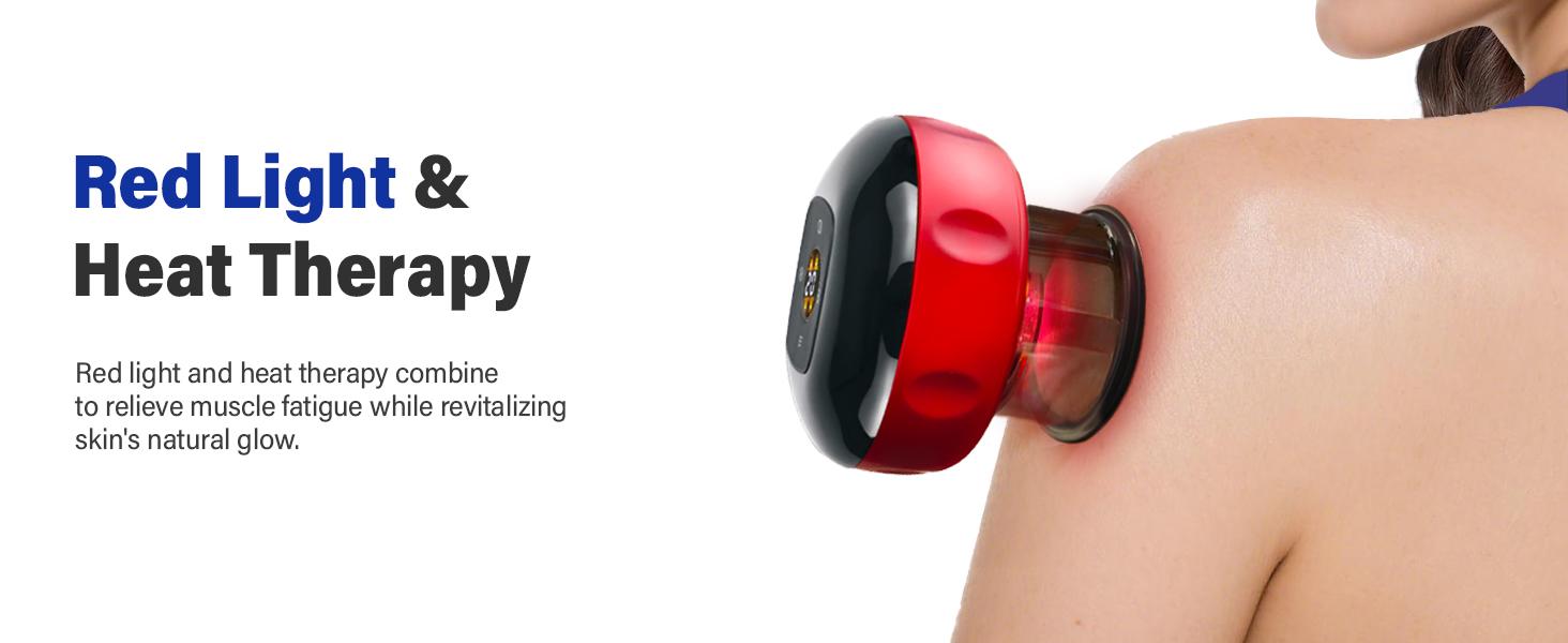 TISSCARE 5-in-1 Electric Cupping Massager Kit– 12-Level Temperature & Suction Control for Muscle Relaxation, Includes 2 Replaceable Cups, Original Smart Cupper Device, Professional Massage Tool Gun, Quiet Muscle Massage, Relaxation Neck Shoulder Leg Waist