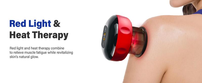 TISSCARE 5-in-1 Electric Cupping Massager Kit– 12-Level Temperature & Suction Control for Muscle Relaxation, Includes 2 Replaceable Cups, Original Smart Cupper Device, Professional Massage Tool Gun, Quiet Muscle Massage, Relaxation Neck Shoulder Leg Waist