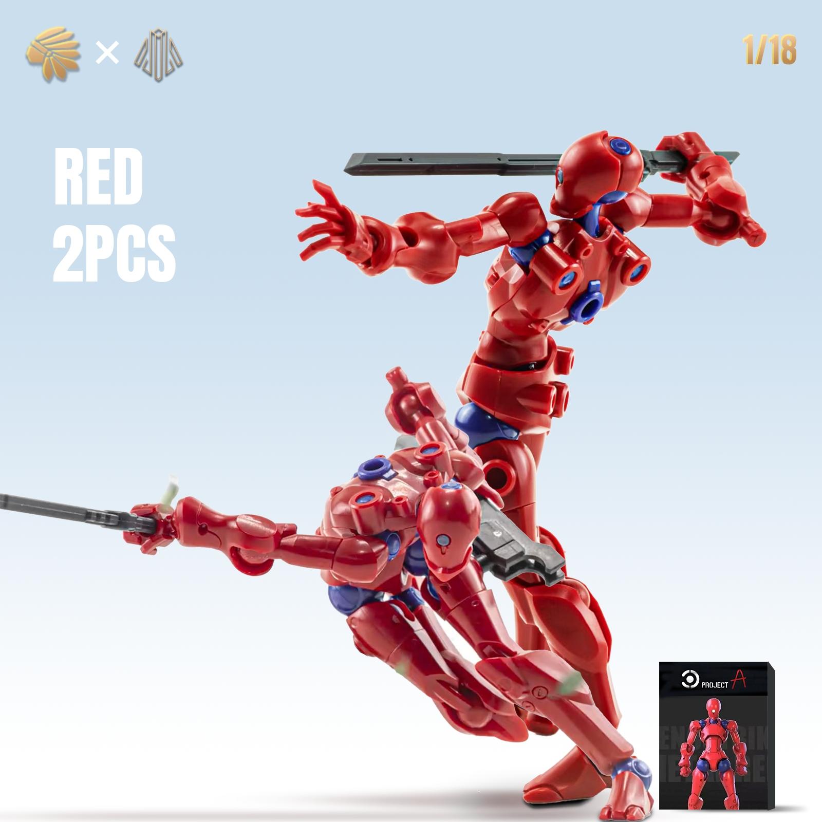 High-End 1/18 Scale Mecha Super Flexible Model Kit, 9.6cm Pocket Robot Assembly, High Precision DIY Mecha, Includes Metal Transparent