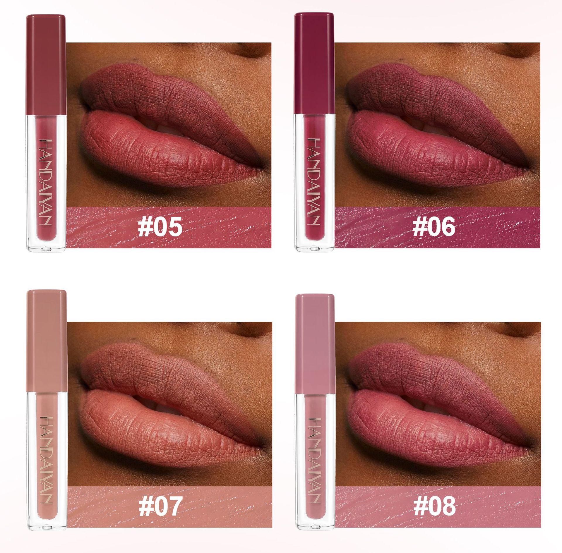 HANDAIYAN 12 Pcs Matte Liquid Lipstick Book Gift Set - Long Lasting Waterproof Velvet Lip Gloss Pack for Women