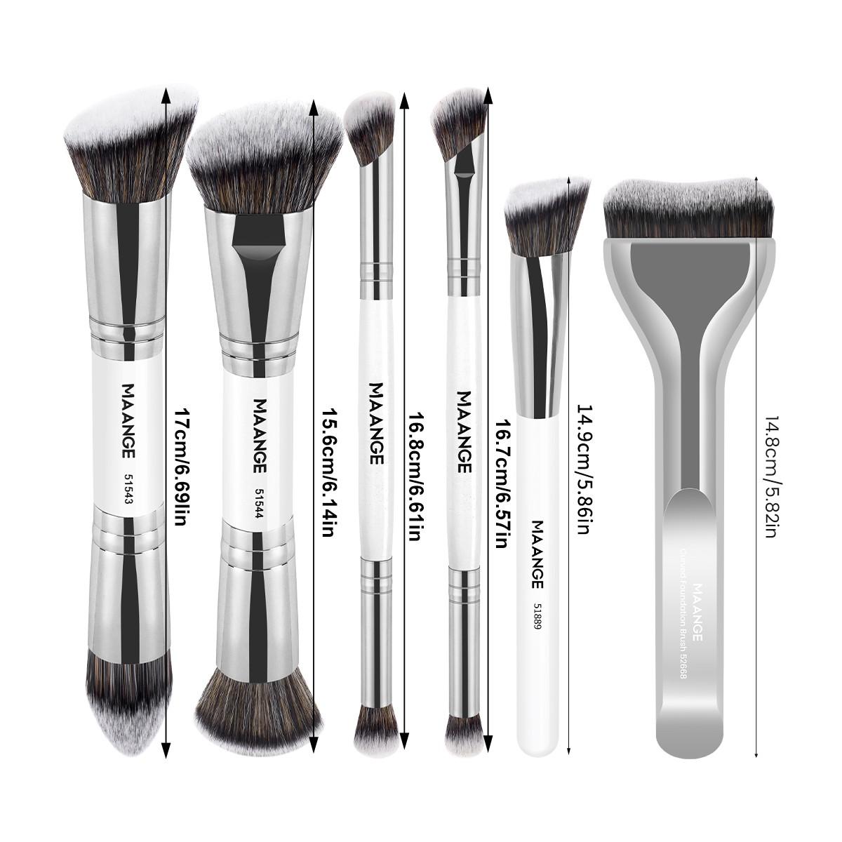 Maange 6-Piece Makeup Brush Set, Includes Foundation Brush, Concealer Brush, Blush Brush, Essential Makeup Tools, Perfect for Daily Use