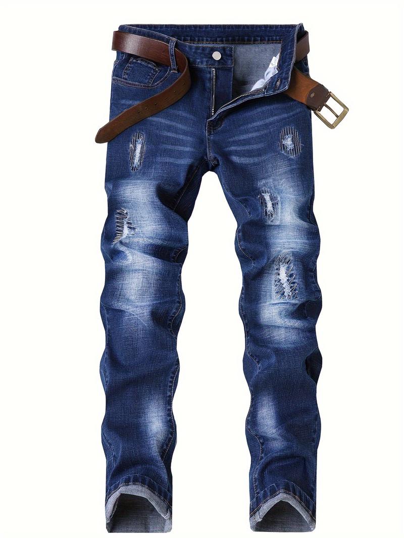 Men's slim-fit jeans - elasticated for comfort and easy daily wear - versatile long pants