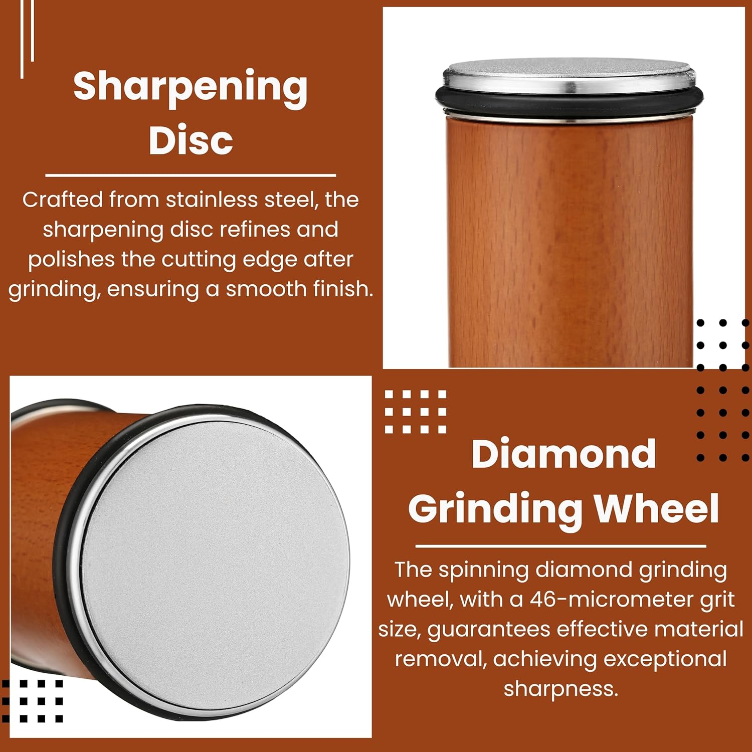 Rolling Knife Sharpener - 5 ANGLED BASE - Knife Sharpening Kit, Diamond & Magnetic Tech, Precision Engineering. Chef-Grade Knives at Home with this Knife Sharpener Tool.