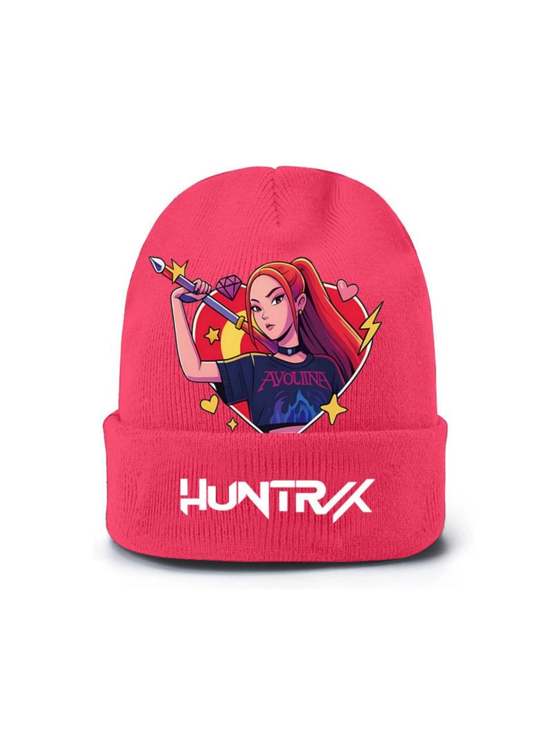 2025 New Style Kpop Demonhunters Printed Knit Cap Fleece Cap Beanie Hoodie Youth Unisex "Kpop Demonhunters" Same Style