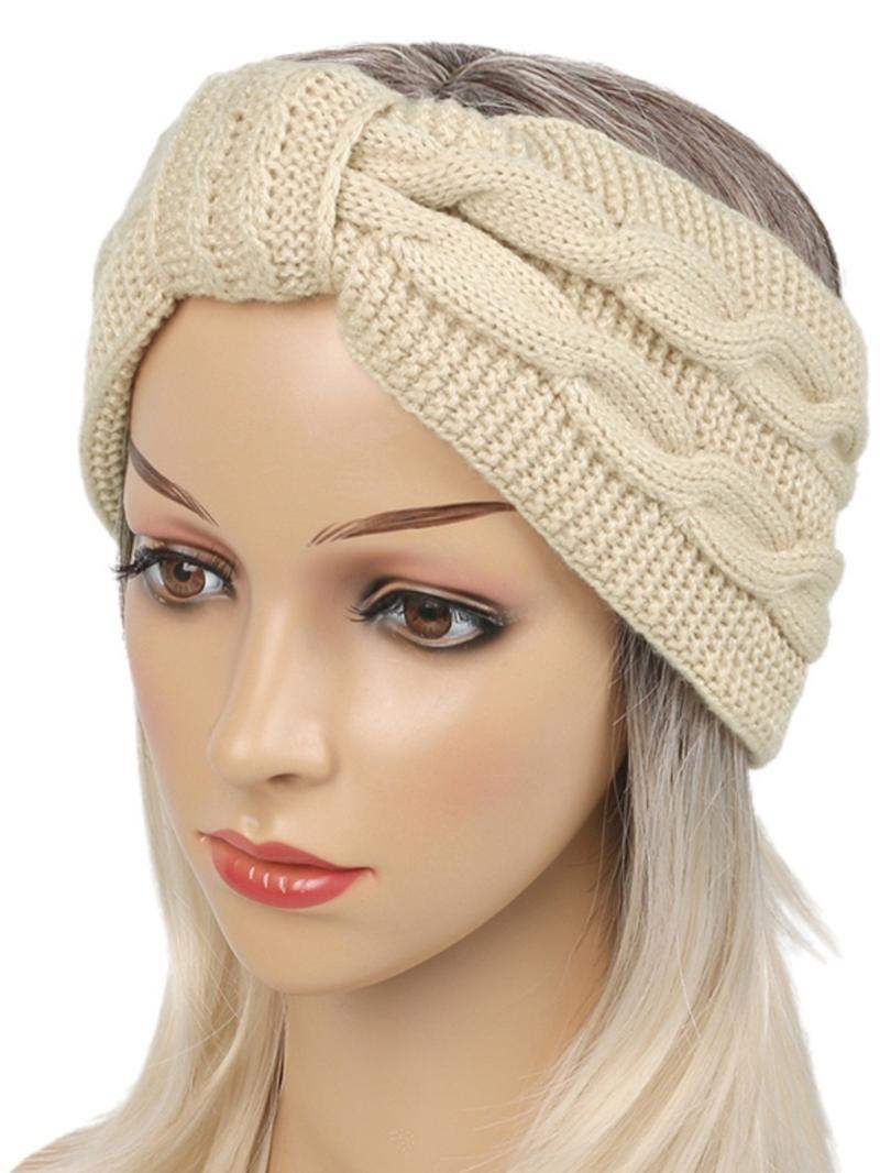 Women's Winter Plush Ear Warmer Headband Set, Soft Elastic Polyester Fiber, Commuting Outdoor Sports Skiing, Comfortable Warmth Protection