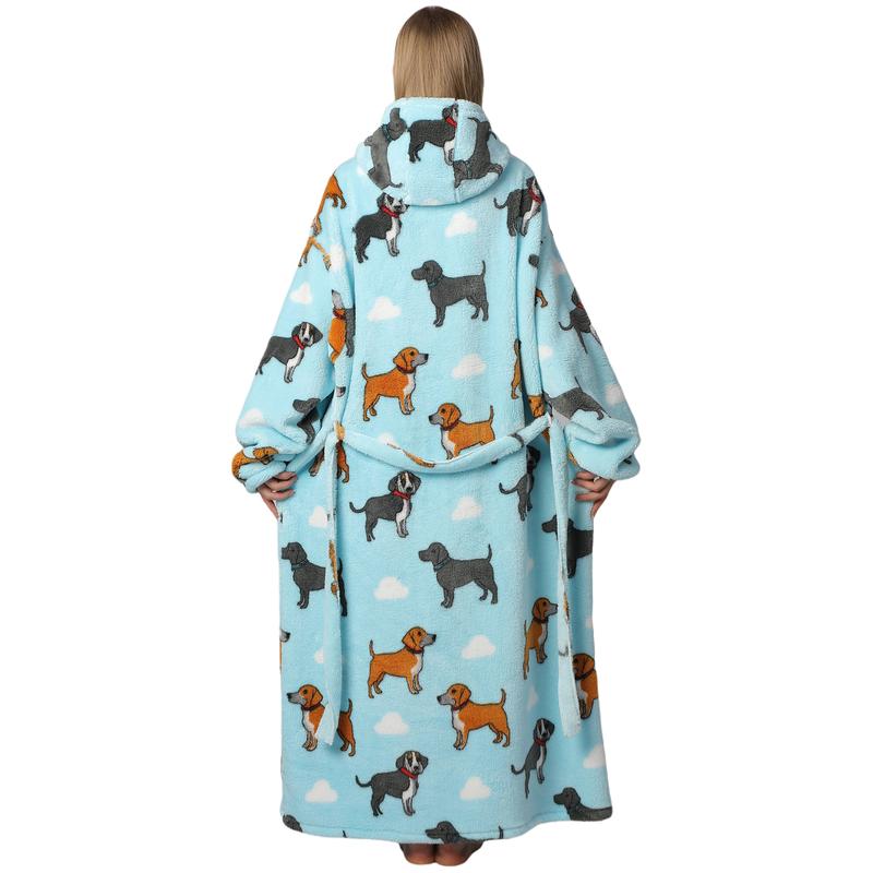 Msrlassn Valentine's Day Gifts Oversized Wearable Blanket Hoodie for Mom Girlfriend Women Men, 1Pcs Plus Size Pajamas Loungewear Nightwear Oversized Wearable Hoodie Sweatshirt Pullover Blanket Warm Hoodie with Pocket