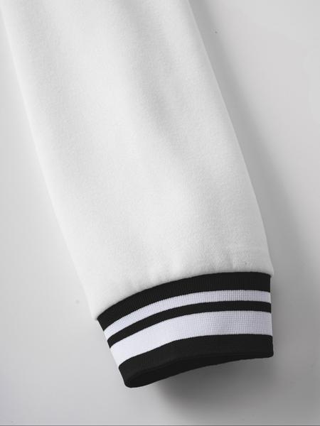 Men's Letter Print Baseball Collar Bomber Jacket, Loose Casual Sporty Long Sleeve Varsity Jacket for Fall & Winter, Men's Outerwear for Daily Wear