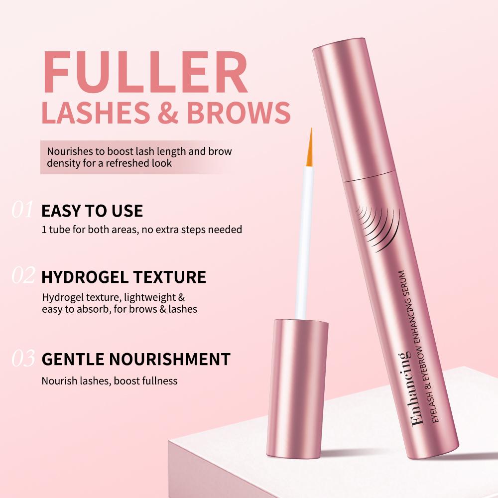 2 Counts Eyelash & Eyebrow Growth Serum 2-in-1 Lightweight Gel Lash Enhancers for Brows & Lashes, Strengthen Eyelashes, Nourish Eyebrows, Condition Eyelashes with Peptides, Fast-Absorbing Non-Sticky, Ideal for Sparse Hair Daily Care Pre-Makeup Routine
