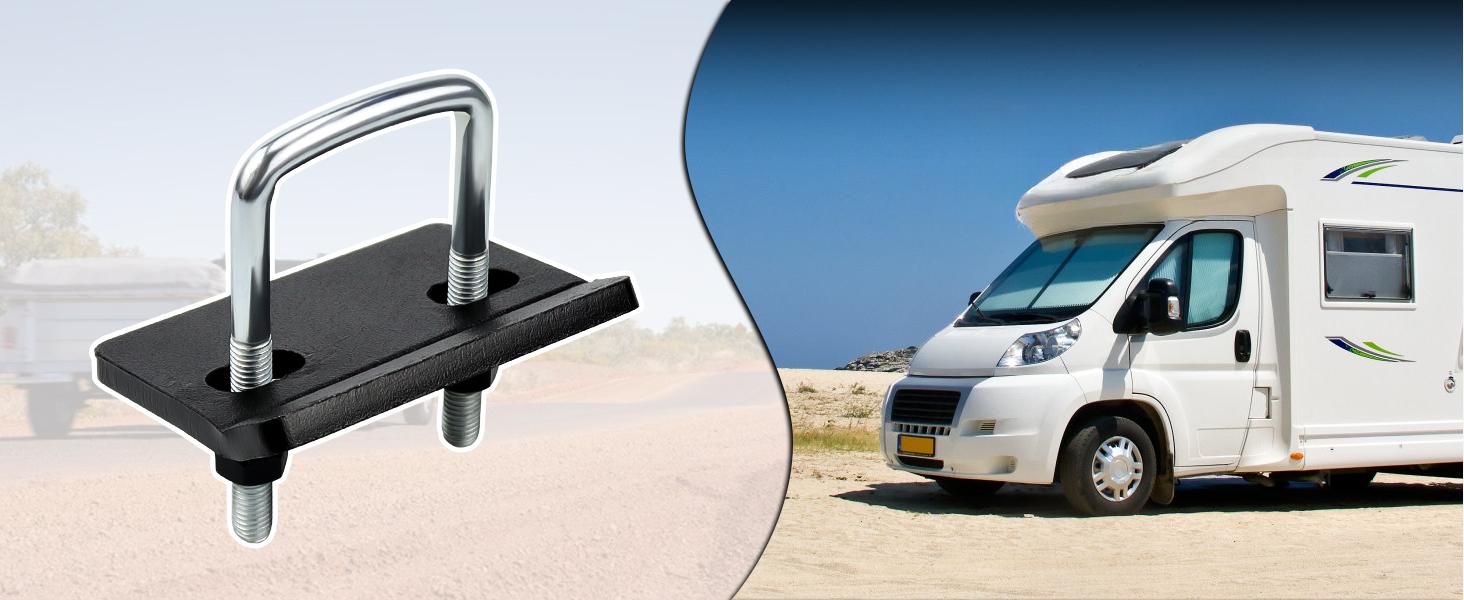 2 Packs Heavy Duty Steel Hitch Tightener Anti-Rattle Stabilizer Clamp, Fits 1.25"& 2" Hitches for Trailers, Eliminates Rocking & Instability, Universal Towing Accessories