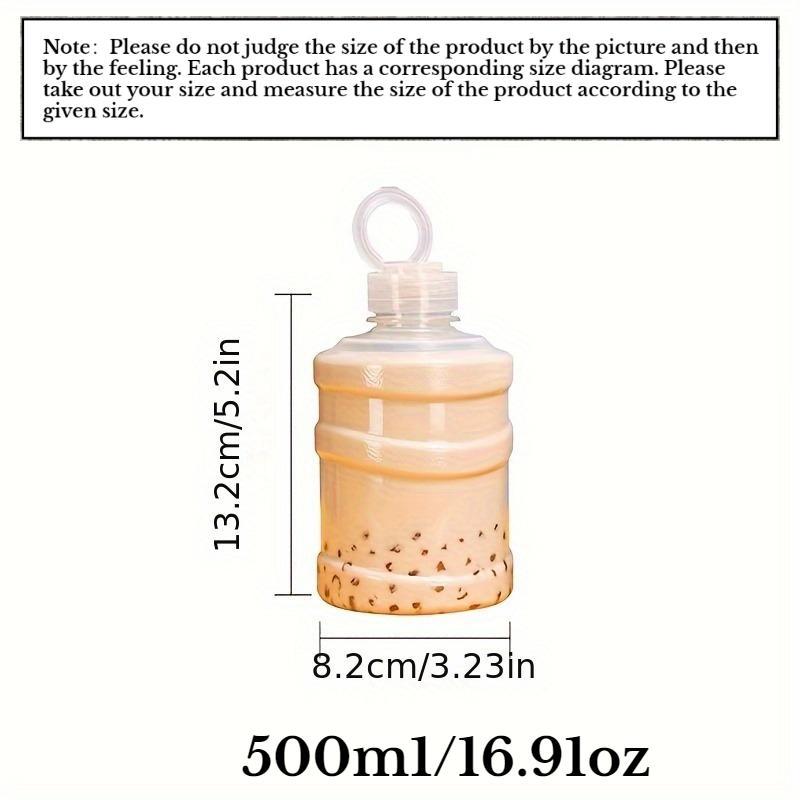 Random Style 500Ml/16.9Oz Mini Water Bucket with 8pcs Capped Beverage Bottles - Easy to Hang And Carry, Perfect for Parties, Cafes, And Outdoor Storage of Milk Tea, Juice, And Cold Drinks