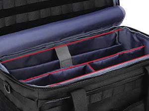 Patrol Bag Law Enforcement Police Gear Bag, Car Front Seat Organizer Tactical Officer Duty Bags, Police Car Accessories for Passenger Seat, Multiple Compartment Molle Webbing Removable Shoulder Strap