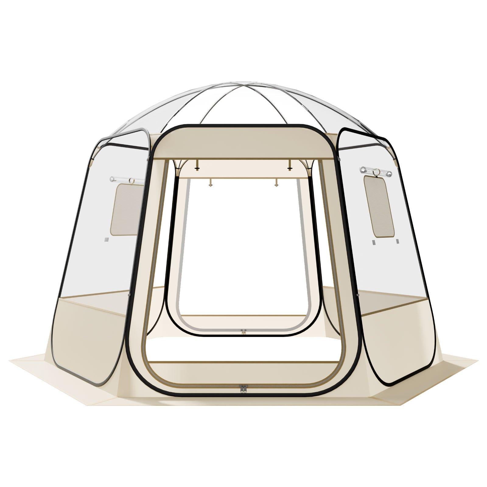 VEVOR Large Pop Up Bubble Tent, 10x9.2 ft Waterproof UV-Resistant Camping Shelter, Outdoor Dome Igloo Tent with Windows, 540 Panoramic View, for 5-8 People Patio Backyard