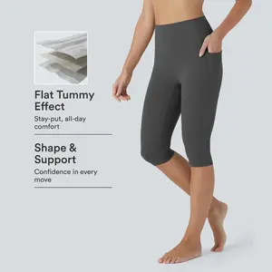 Halara UltraSculpt™ High Waisted Tummy Control Pedal Pusher Yoga Leggings with Pockets