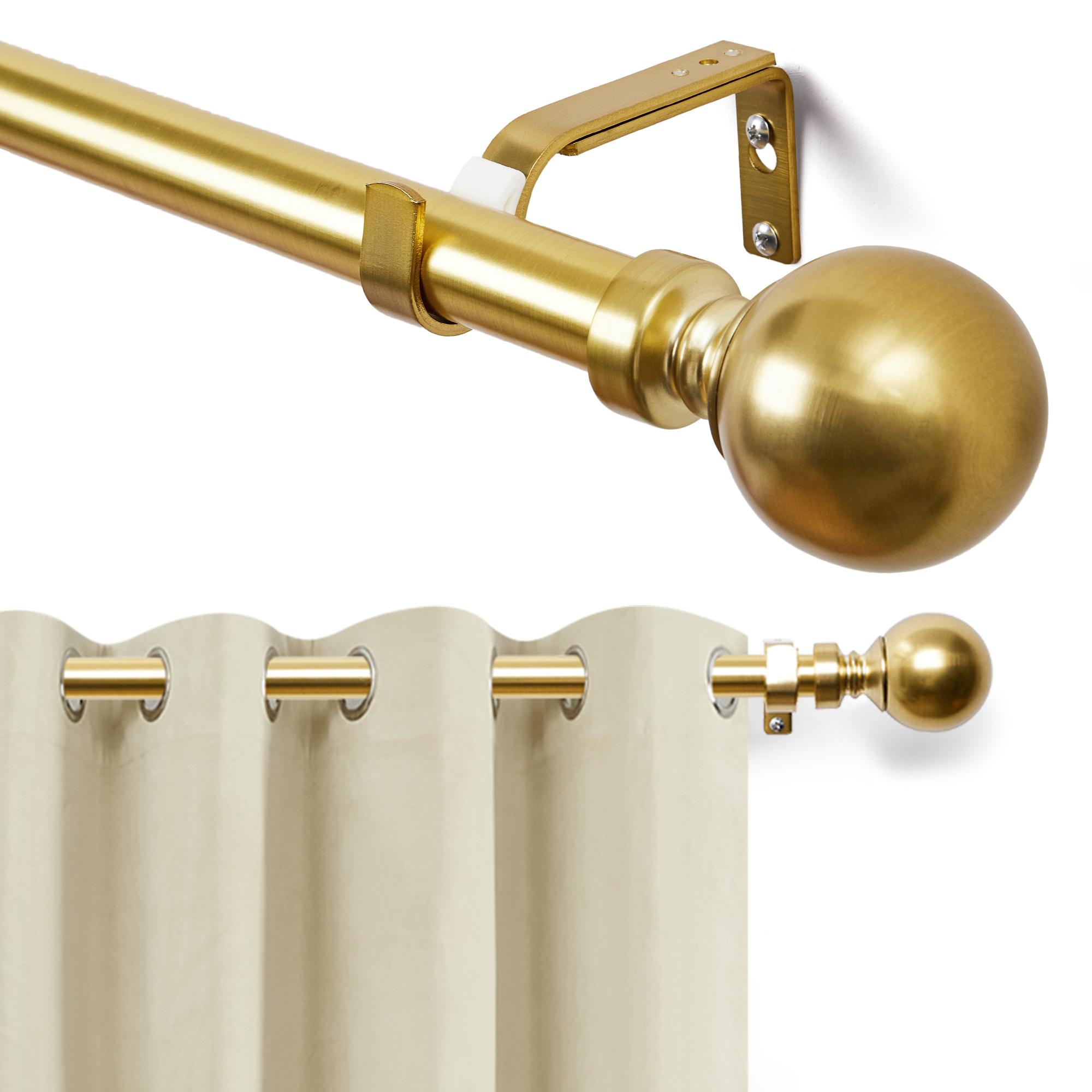 Deconovo Adjustable Heavy Duty Curtain Rod - Telescopic for Bedroom/Living Room, Easy Install (3/4" Steel, Brackets & Finials, Grommet/Tab) Deconovo Adjustable Heavy Duty Curtain Rod - Telescopic for Bedroom/Living Room, Easy Install (3/4" Steel, Brackets & Finials, Grommet/Tab)