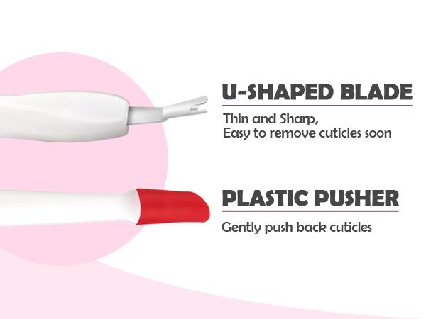 Cuticle Trimmer with Cuticle Pusher, RONAVO Cuticle Remover Stainless Steel Professional Cuticle Nipper, Durable Pedicure Manicure Tools Nail Nail Care
