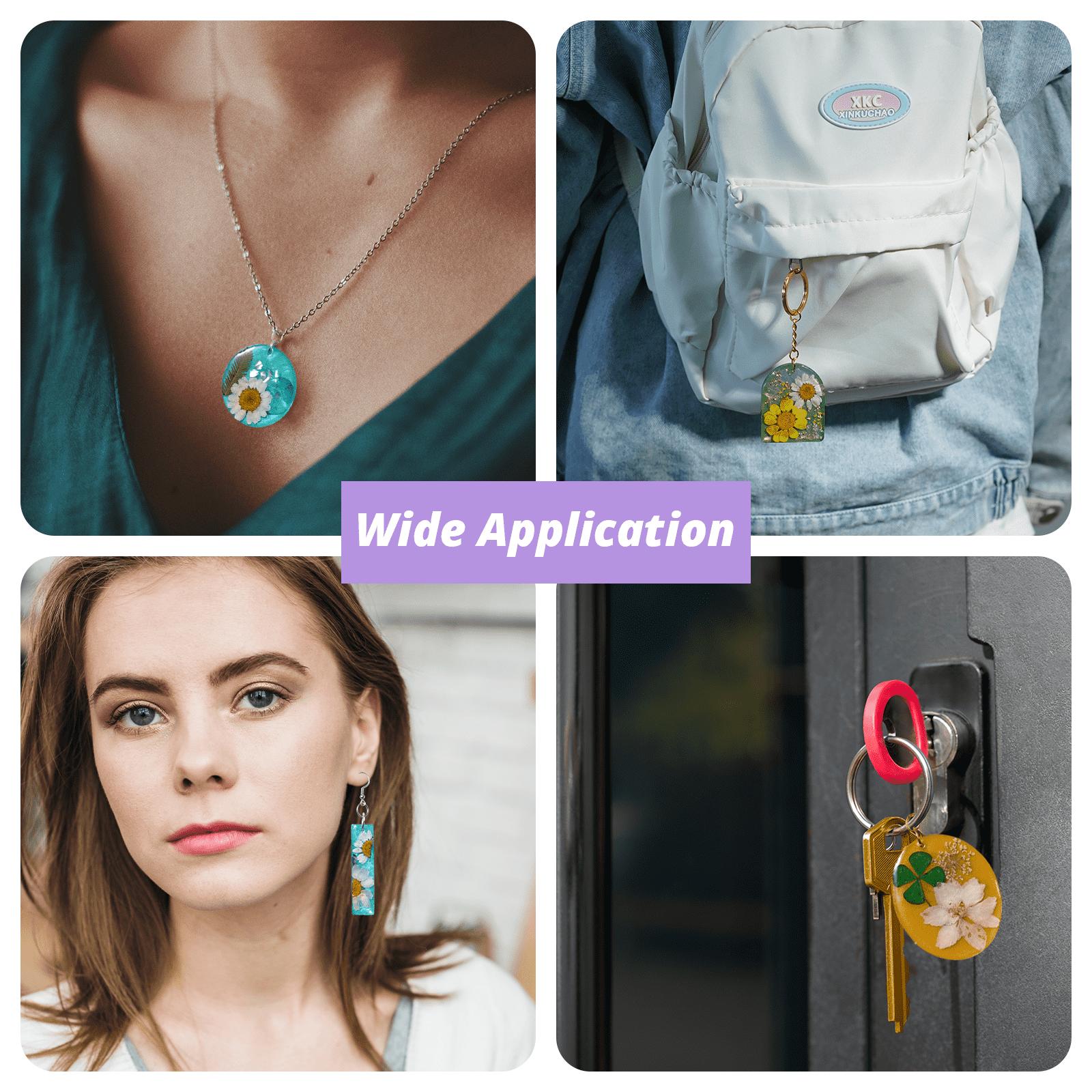 Upgraded 200g Crystal Clear&Low Odor UV Resin Kit,UV Light,Silicone Mat,Ultraviolet Epoxy Resin Hard,UV Resin Starter Kit for Jewelry,Craft Decor,Dried Flowers Accessories , Earring Mold For Resin - LET'S RESIN