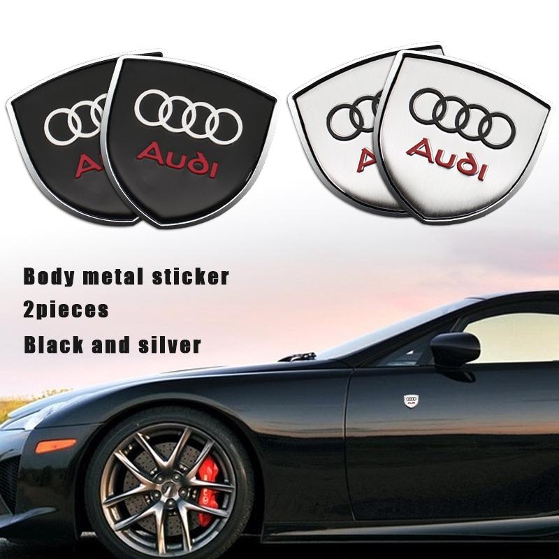 Car Metal Sticker Custom Shield Car Rear Trunk Shield Emblem Badge Sticker Car Decals For Audi Sline A3 A4 B5 B6 B7 B8 8P B9 8V 8L A6 C7 C6 A1 A5 A7 TT Q3 Q5 Q7 Q8 S3 S4 S5 S6 S7 RS3 RS5