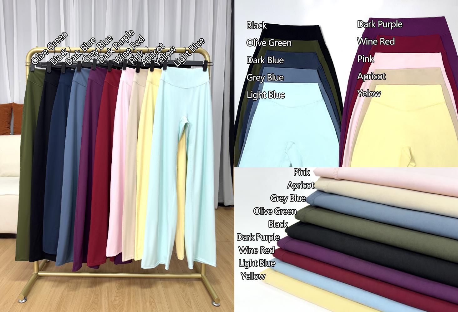 RICH BRIA Women‘s Casual Pants - High Waisted Loose-Fitting Wide Leg Yoga Pants - Comfortable & Elastic Soft Pants with Stretchy Material - Straight Leg Hem