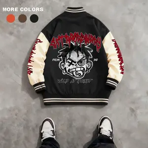 100% Polyester Durable Wind-Resistant Orange & Apricot Colorblock "BIG DREAM" Boy "$" Graphic Varsity Coat Y2K Vintage Retro Classic Old-School Casual Sports SWAG Streetwear Light Fleece-Lined Trendy Gift for Boyfriend