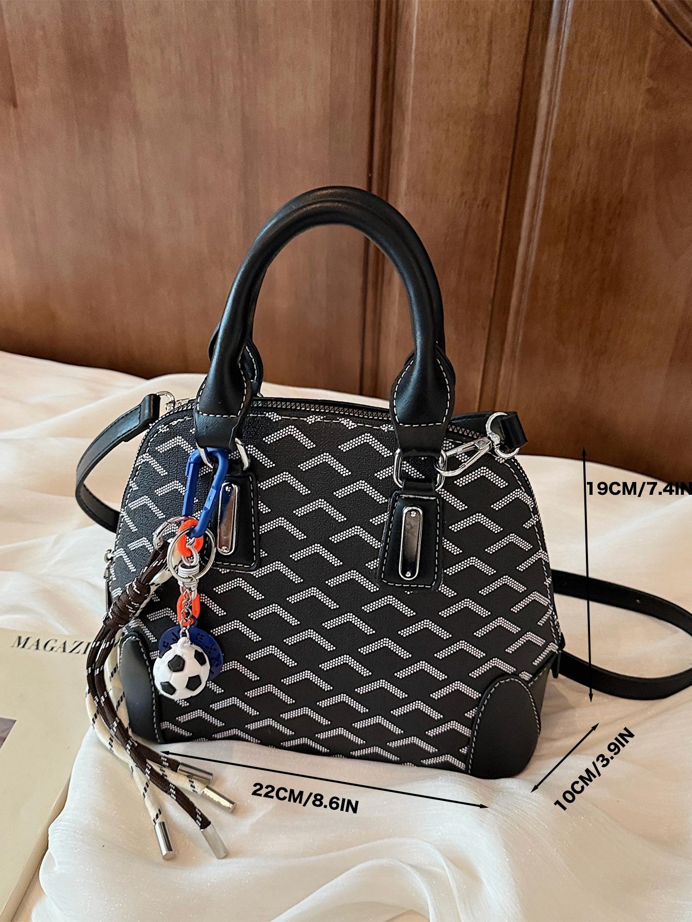 Elegant Wave Pattern Shell Bag, Classic Handbag for Women, Hobo Shoulder Bag, Fashionable Crossbody Shoulder Bag, All Season Casual Style, Crossbody Purse, Pu Tote Satchel