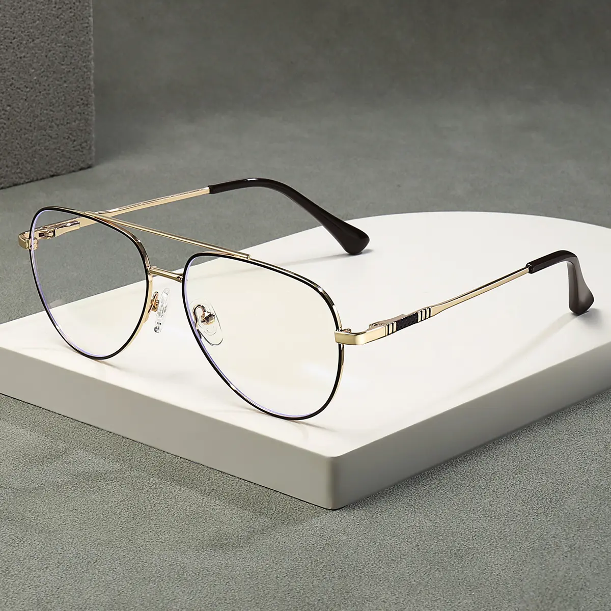 Business Style Full Rim Optical Eyeglass Frame for Men, Sturdy Full Rim Structure Eyewear Compatible with Prescription Lenses and Blue Light Filter Lens Replacement for Office Daily Use