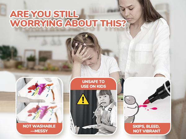 JoyCat Washable Markers for Kids with Carrying and Storage Case/DIY Coloring Fabric Storage Bag, Coloring Markers Set, School Classroom Supplies