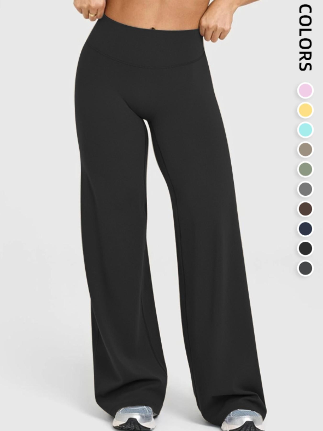 Women's Yoga Wide Leg Pants, Soft Skin-Friendly, Loose Fit, Slimming Fitness Casual Pants, Sporty All-Season Wear