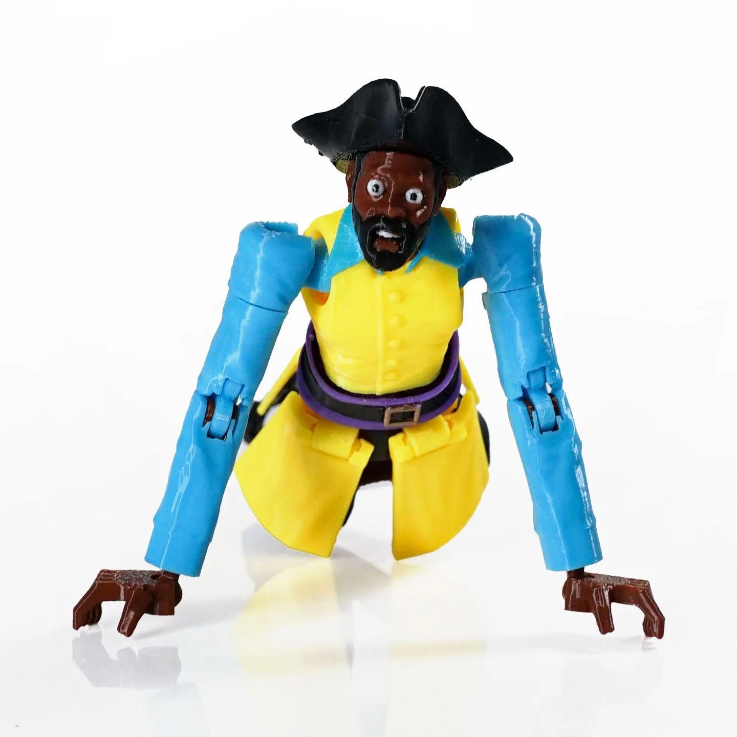 Super 3D 3D Printed Backrooms Pirate Clark Action Figure Backrooms Dummy13 T13 Multi-Jointed Action Figure Toys