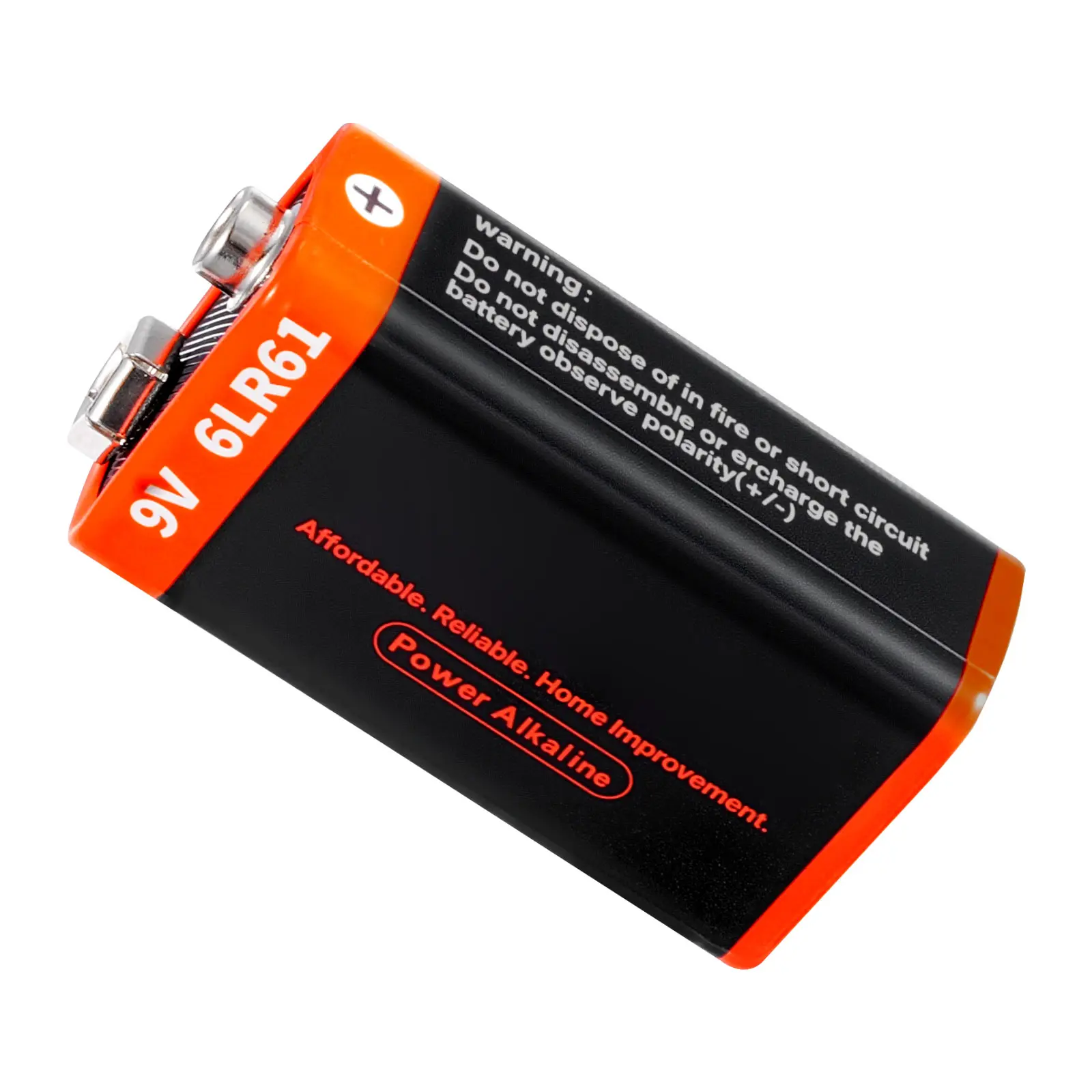 9V Alkaline Batteries, 12-Pack, 9 Volt Square Battery for Smoke Detector, 10-Year Shelf Life, Long Lasting, All-Purpose, for Fire Alarm, Household Office Business Devices, Electronics & Audio