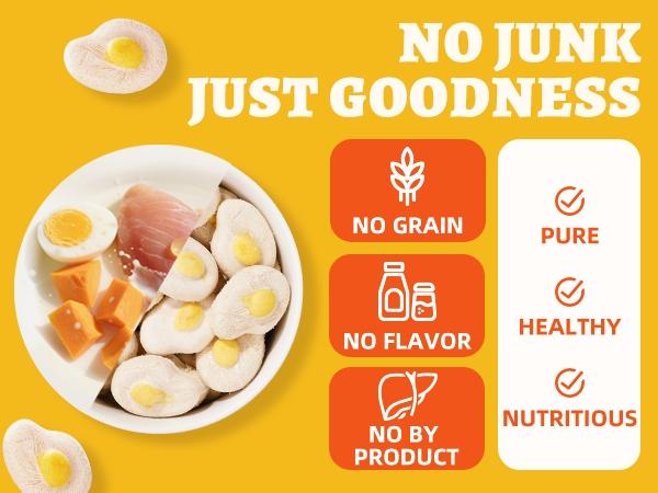 【Live Big Deal】Wellix Sunny Bites – Healthy Chicken&Egg Yolk&Pumkin Freeze-Dried Treats for Cats & Dogs, 3.5oz