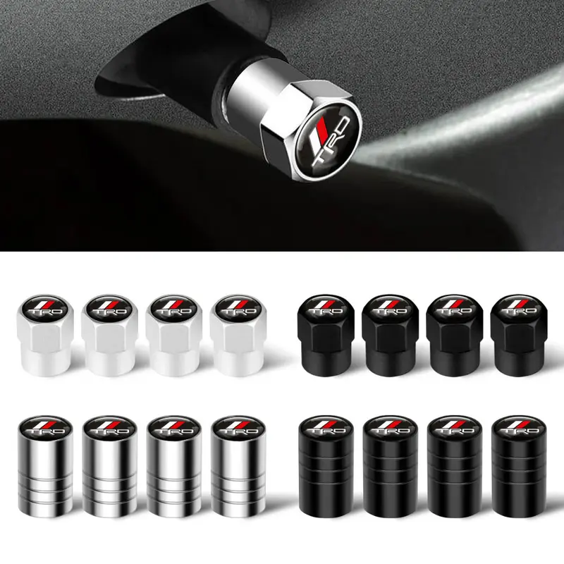 4 Hex Black Mercedes Benz AMG Emblem Valve Caps – Metal, No Tools Needed