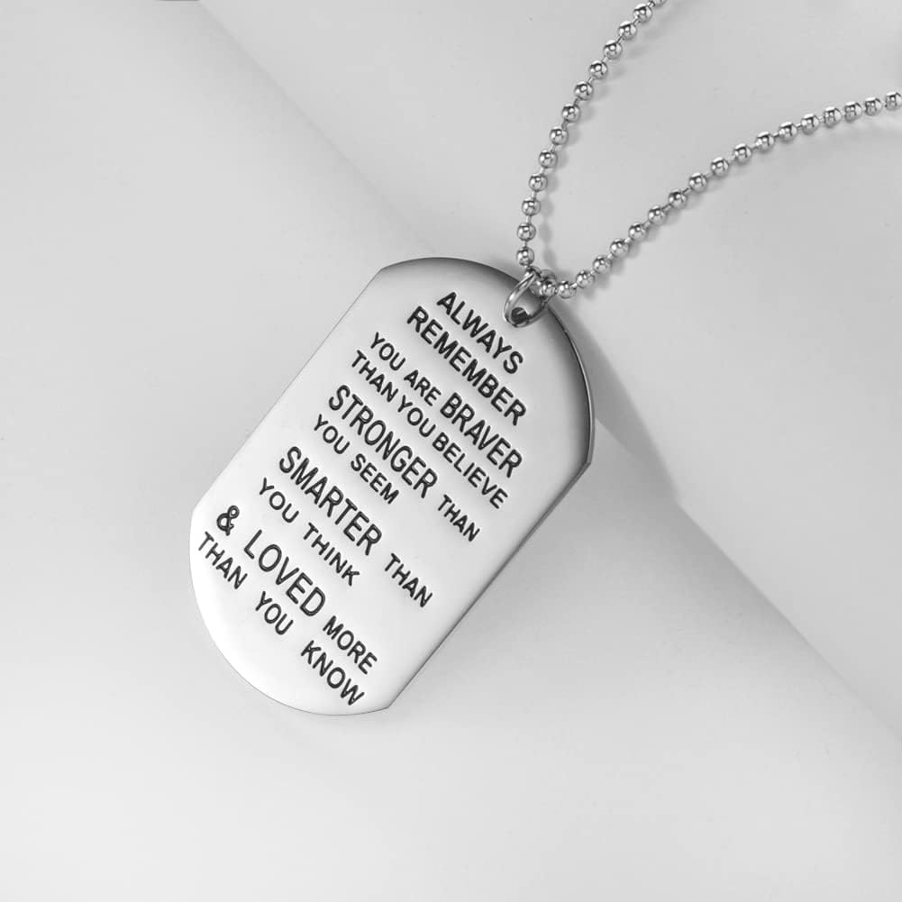 Braver Necklace for men/Women, Graduation Gifts for Son Daughter
