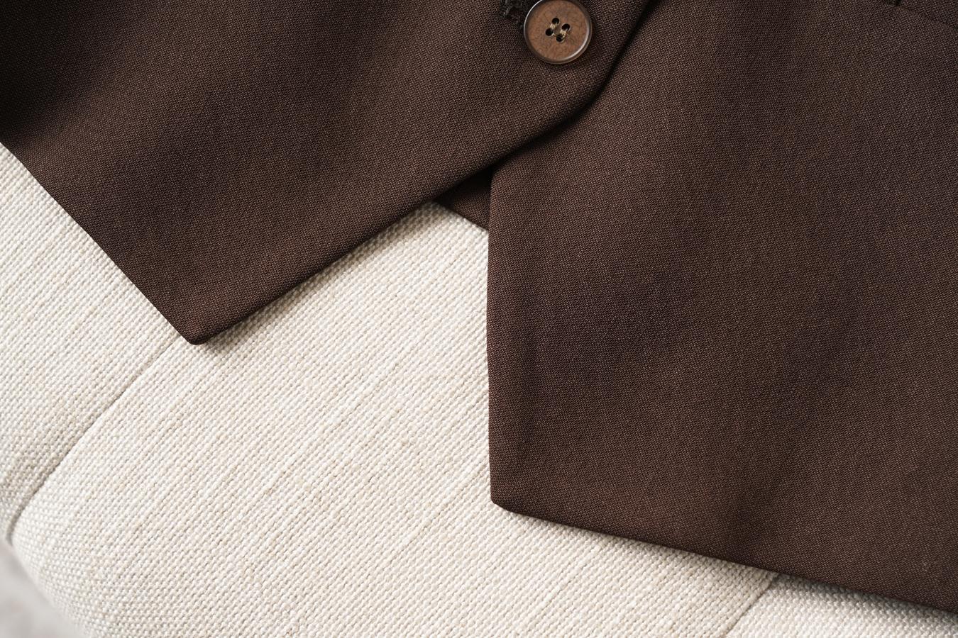 Women's Solid V Neck Button Vest Blazer, Casual Plain Color Waistcoat for Work Office Business, Ladies Spring & Fall Clothes