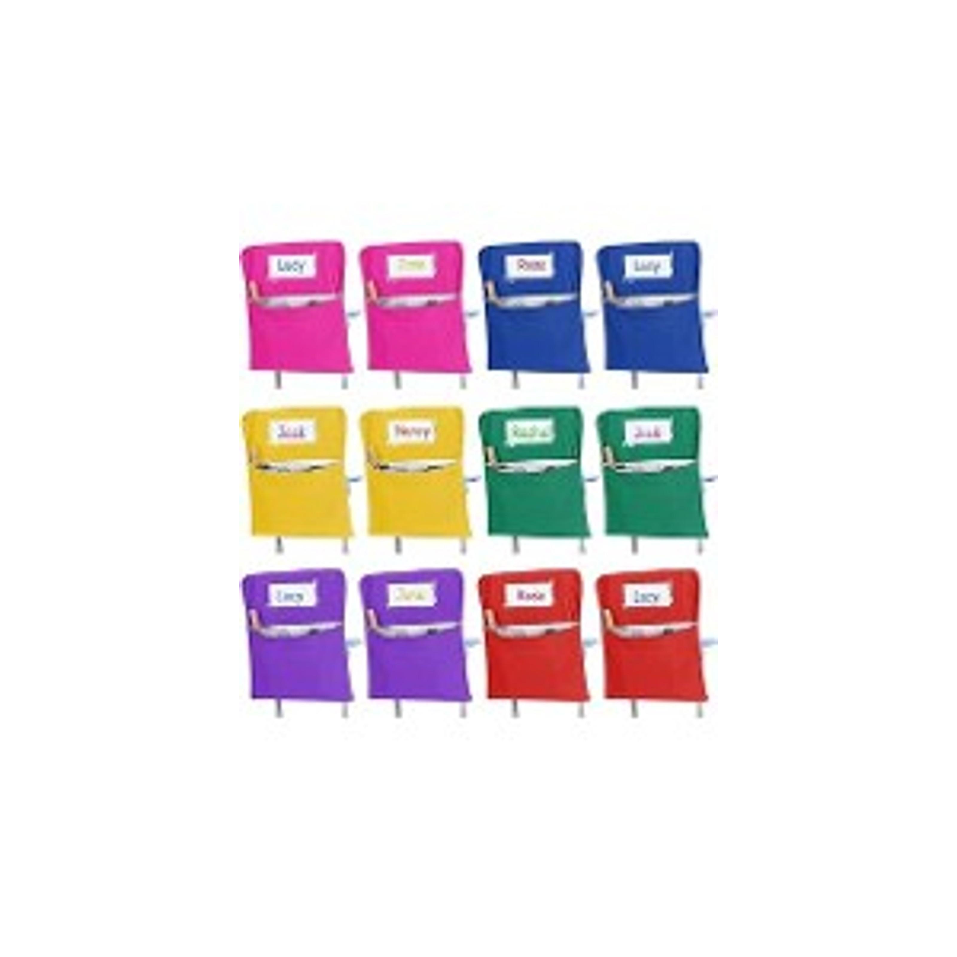 6 Pack 17 Inch Chairback Chart Student Chair Pockets, Black | Chair Back Classroom Organizer, with Name Tag, Chairback Storage Bags, Desk Organizer for Keeping Book Table Desk Organized 6 Pack 17 Inch Chairback Chart Student Chair Pockets, Black | Chair Back Classroom Organizer, with Name Tag, Chairback Storage Bags, Desk Organizer for Keeping Book Table Desk Organized
