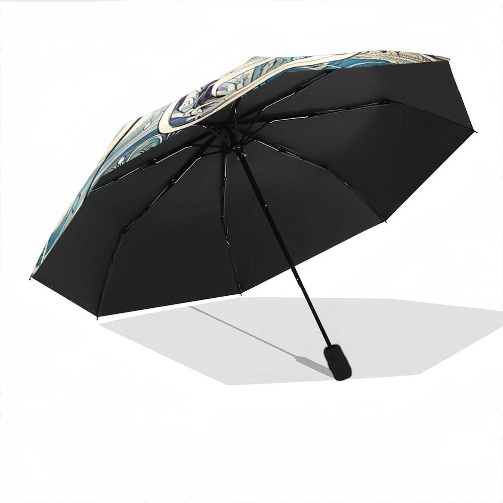 Innovative design folding umbrella with a creative crane pattern. This umbrella is suitable as a birthday gift, for various holidays, travel, and gifting.