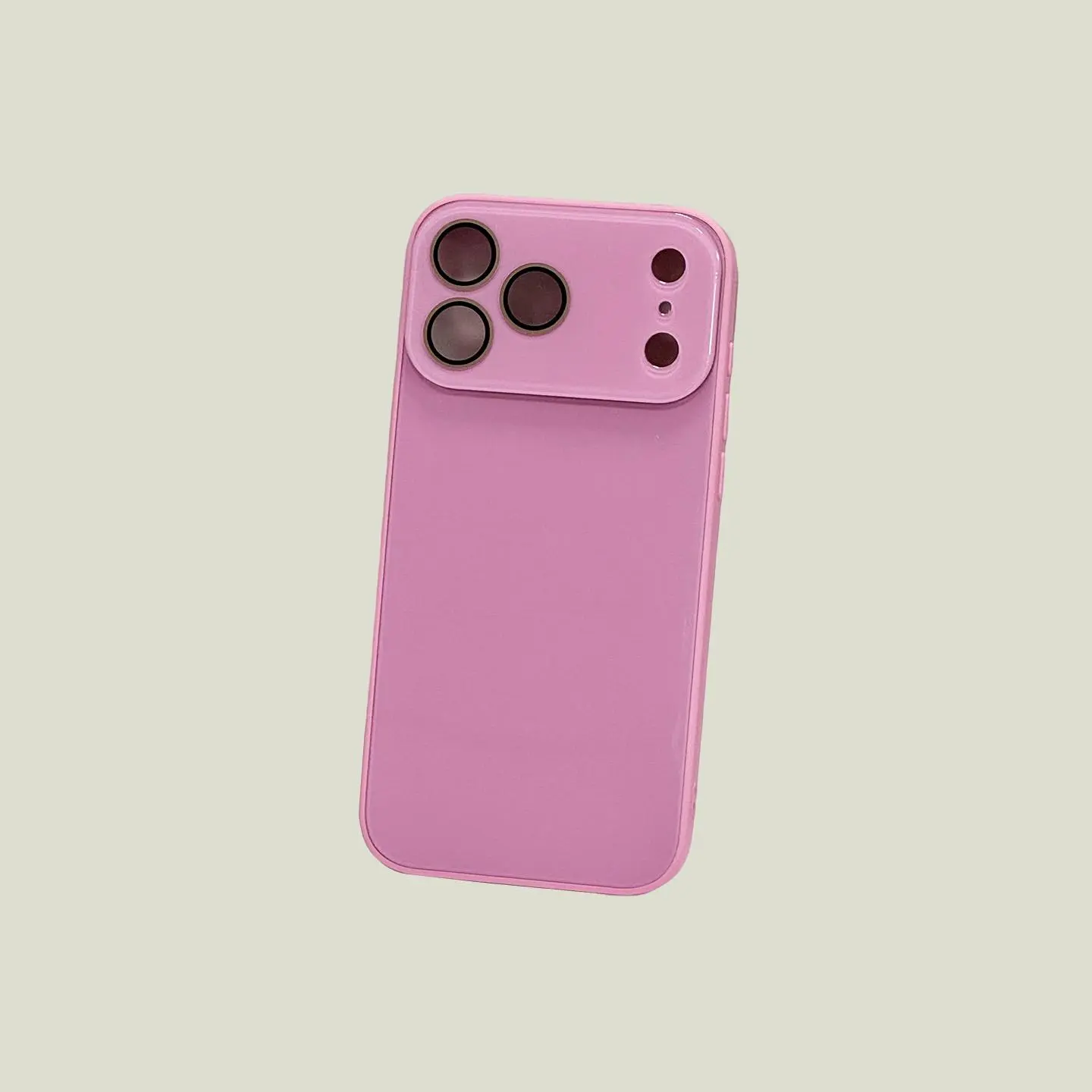 Candy Macaron Crystal Clear iPhone Case, Skin-Feel Soft TPU Bumper & Hard PC Back, Full Lens Protection, Cute Minimalist Pink & White, Compatible with iPhone 17/16/15/14/13 Pro Max Plus