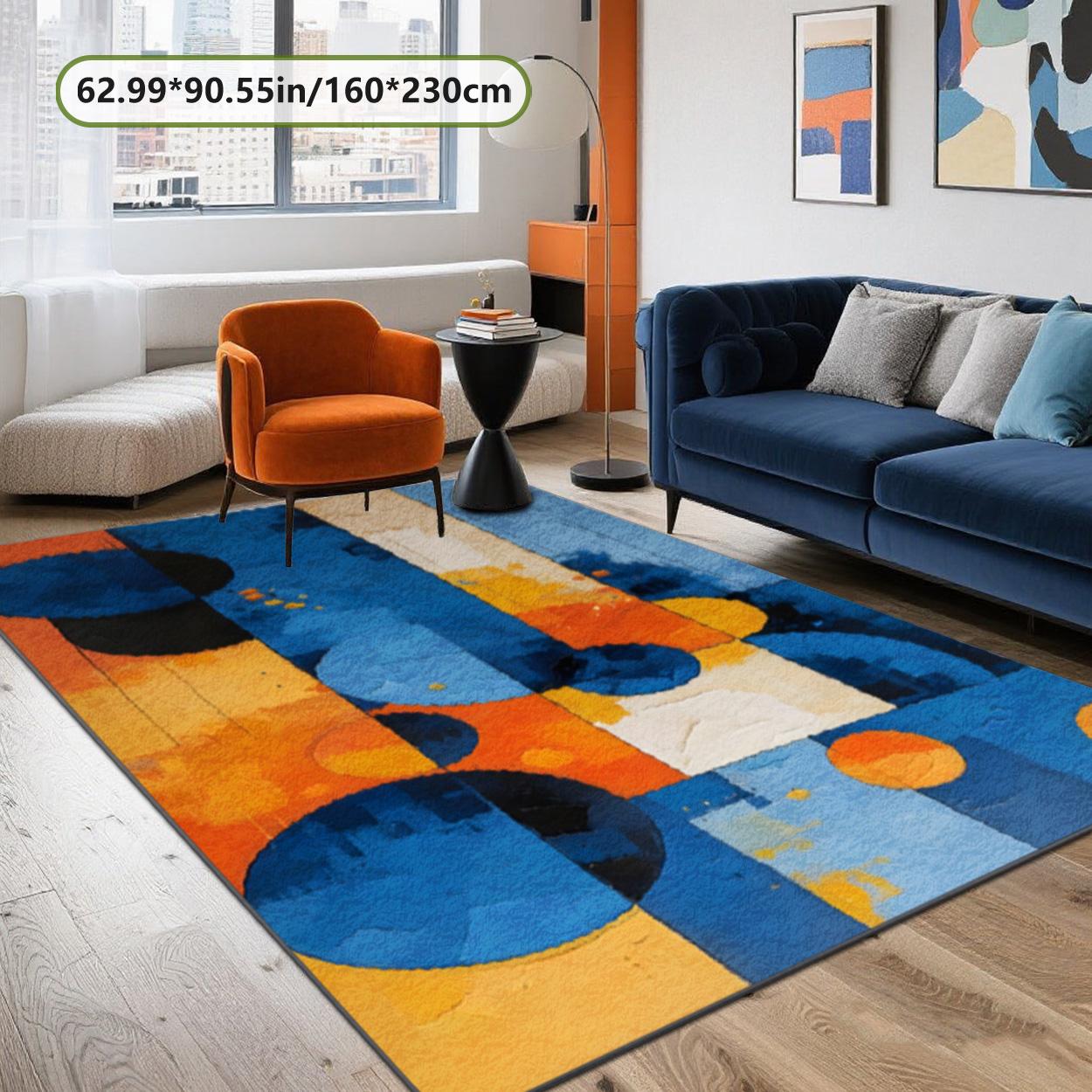 Velvet soft and comfortable patterned printed carpet, suitable for multiple scenarios, available in various sizes, soft and non-shedding, Modern Abstract Rug, Modern Geometric Rug, Home Decor Rugs, Boho Graphic Rug, Contemporary Rugs