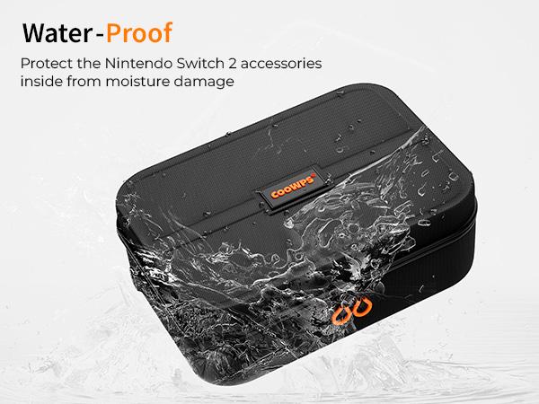 Switch 2 Case for Nintendo Switch 2(2025), Portable Hard Shell Full Protection Carrying Travel Case with 18 Game Cards Storage for Switch 2 Console Pro Controller Accessories Black