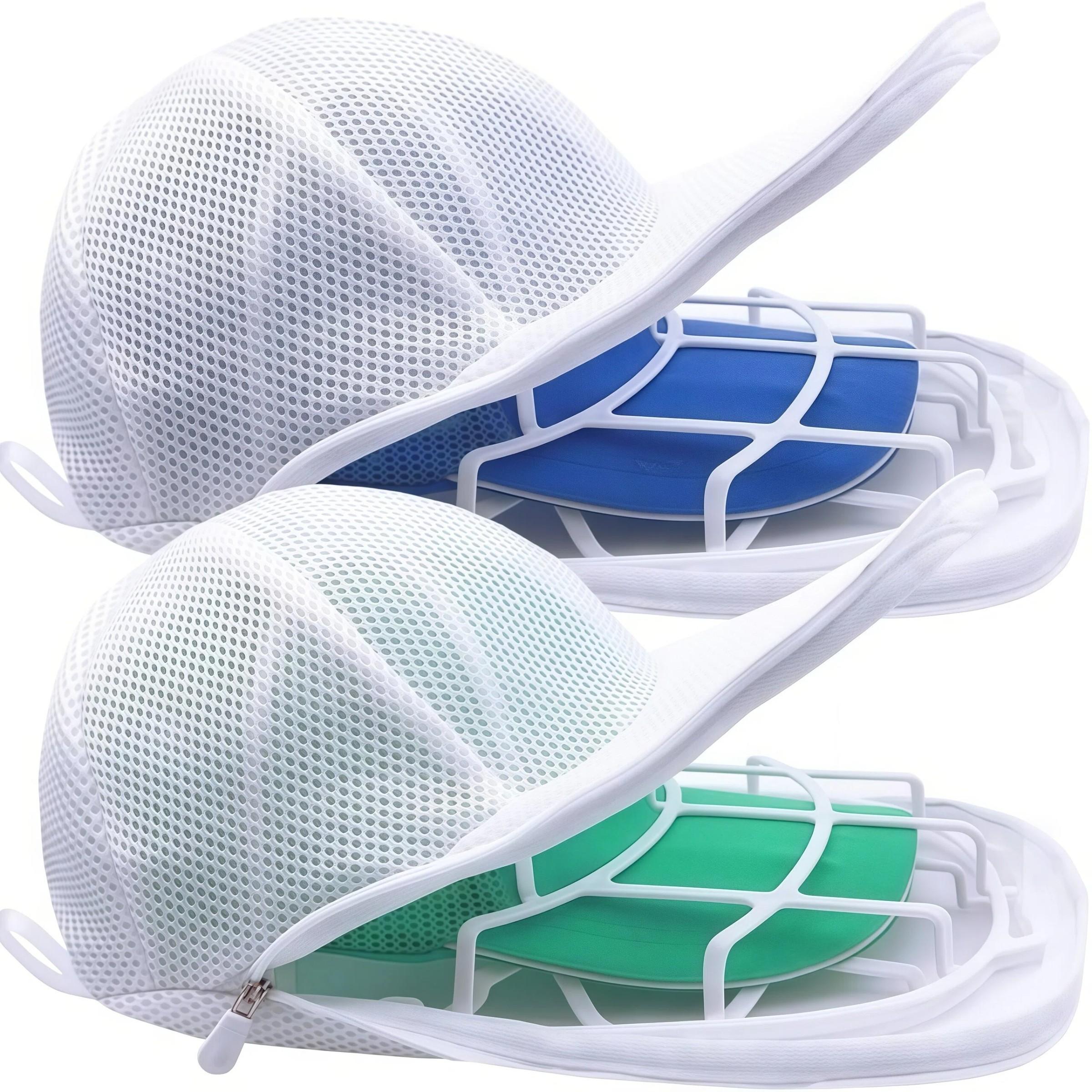 Baseball Cap Washer Holder - Adjustable Laundry Mesh Bag for Washing Machine, Anti-Distortion Cap Cleaning Rack with Protective Frame for Baseball Hats, Household & Travel Use