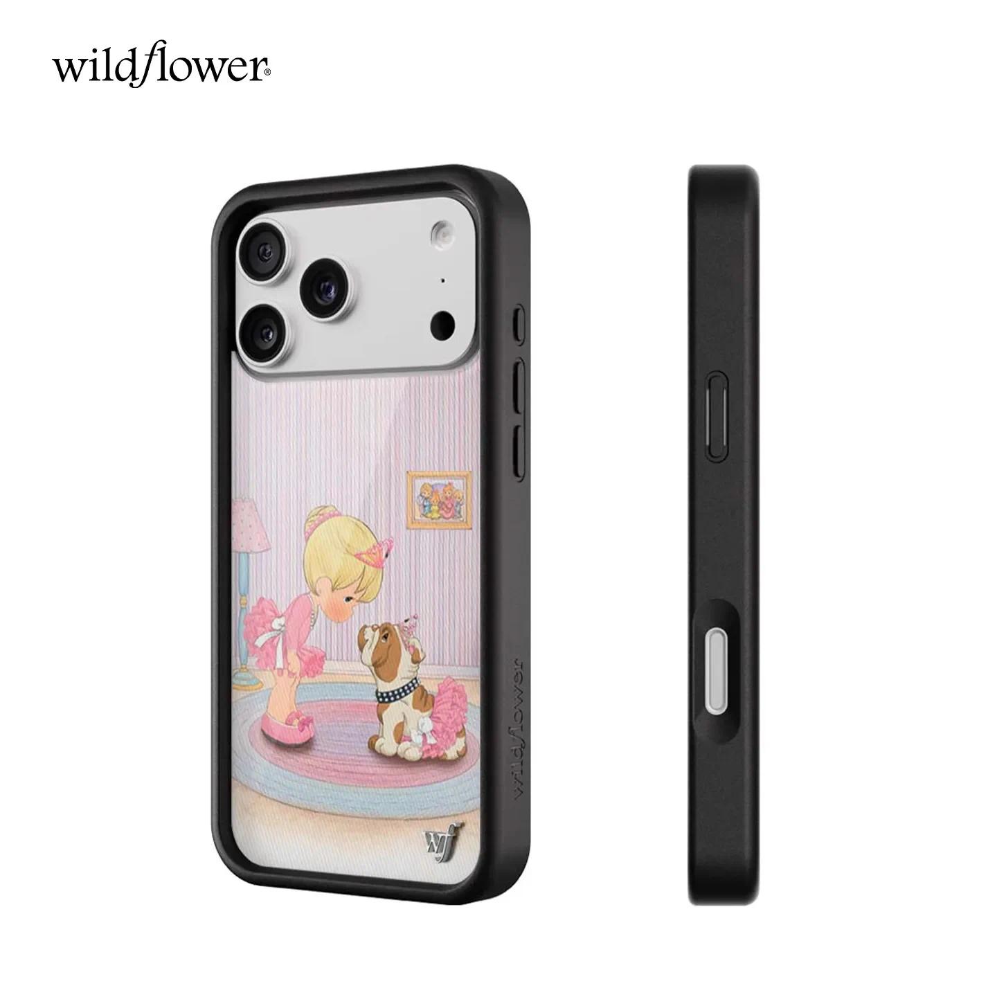 Wildflower Bulldog for iPhone Series 11-17, , , Plus, Air - Cute Pattern Mobile Accessories, WF Precious Moments Protect shockproofmobile cellphone cutest design luxury crystal texture fully fashionable protective everyday use model back shockp edge se mi
