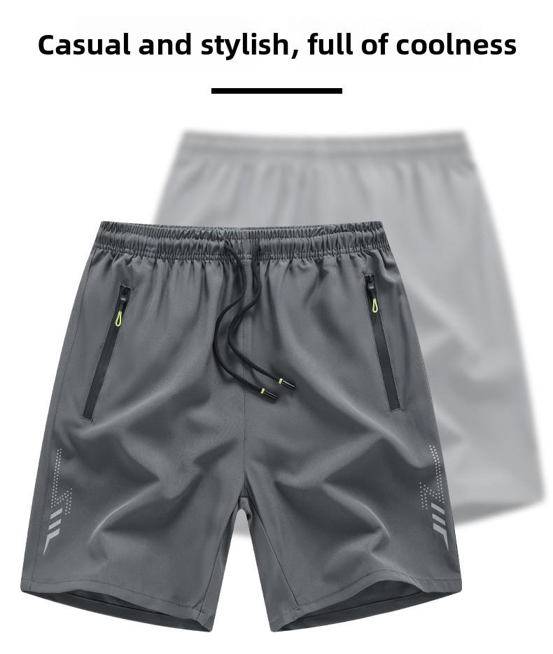 Men's 5-Pack quick drying close fitting sports and leisure gym shorts with breathable bottom, zipper pocket, elastic waistband, multiple sizes, suitable for fitness and outdoor wear