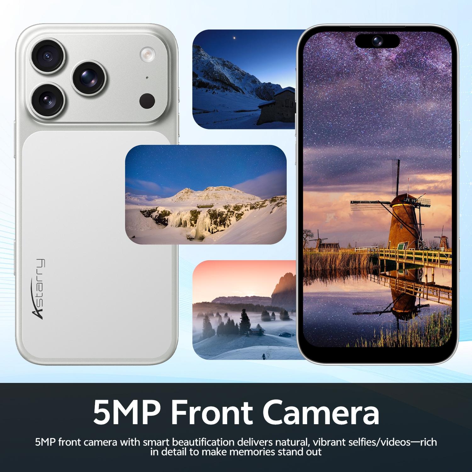 Astarry-17 Pro Max 4g Large Screen Smartphone, Android Cell Phones, 6.75-Inch HD Screen, Mtk6762 Chip, 3gb+32GB RAM, Dual Cameras, 4100mah Battery, Android 12 System