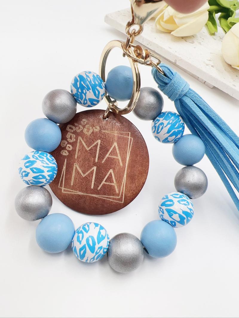 Simple Boho Style Random Pattern Beaded Keychain, Tassel Decor Keychain for Women & Men for Daily Clothing Decor, Summer Trendy All-match & Exquisite Keychain for Gift