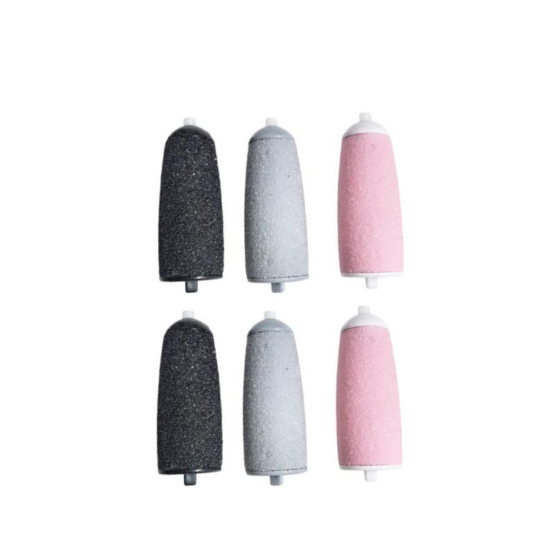 3/6pcs Foot File Replacement Heads set, Different Grit Roller Heads for Foot Care Tools, Foot Care Sanding Heads for Foot Exfoliation and Exfoliating Massage Tool, Compatible Replacement Kit