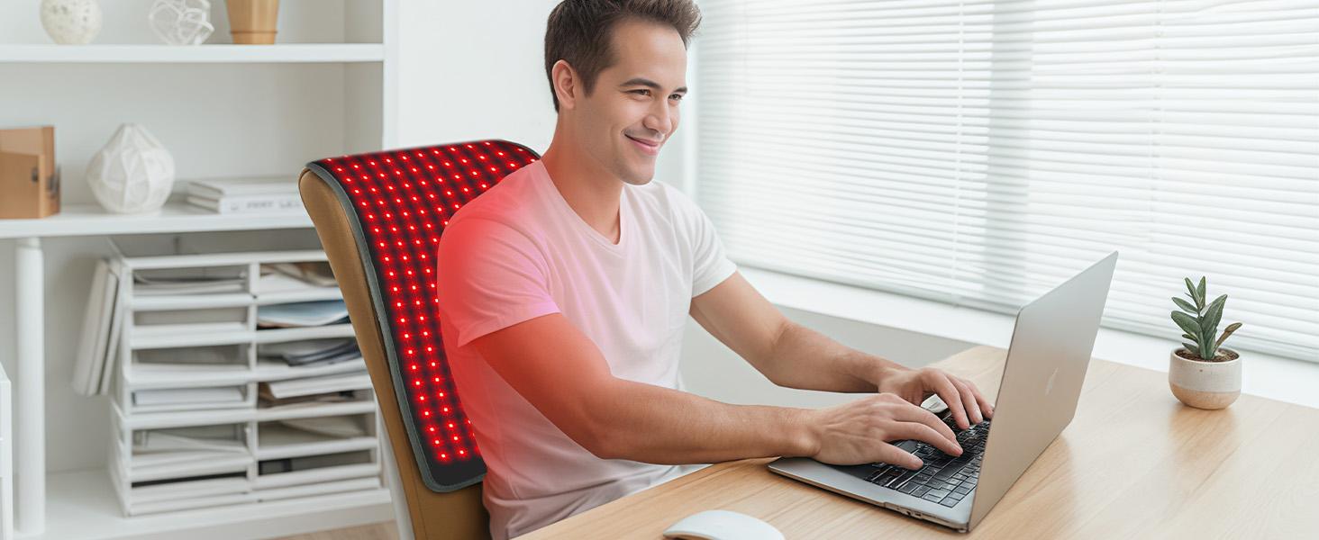 24’’ x 12’’ Large 32W In-frared Light Pad for Body with 242 660nm & 850nm LED Beads and Timer