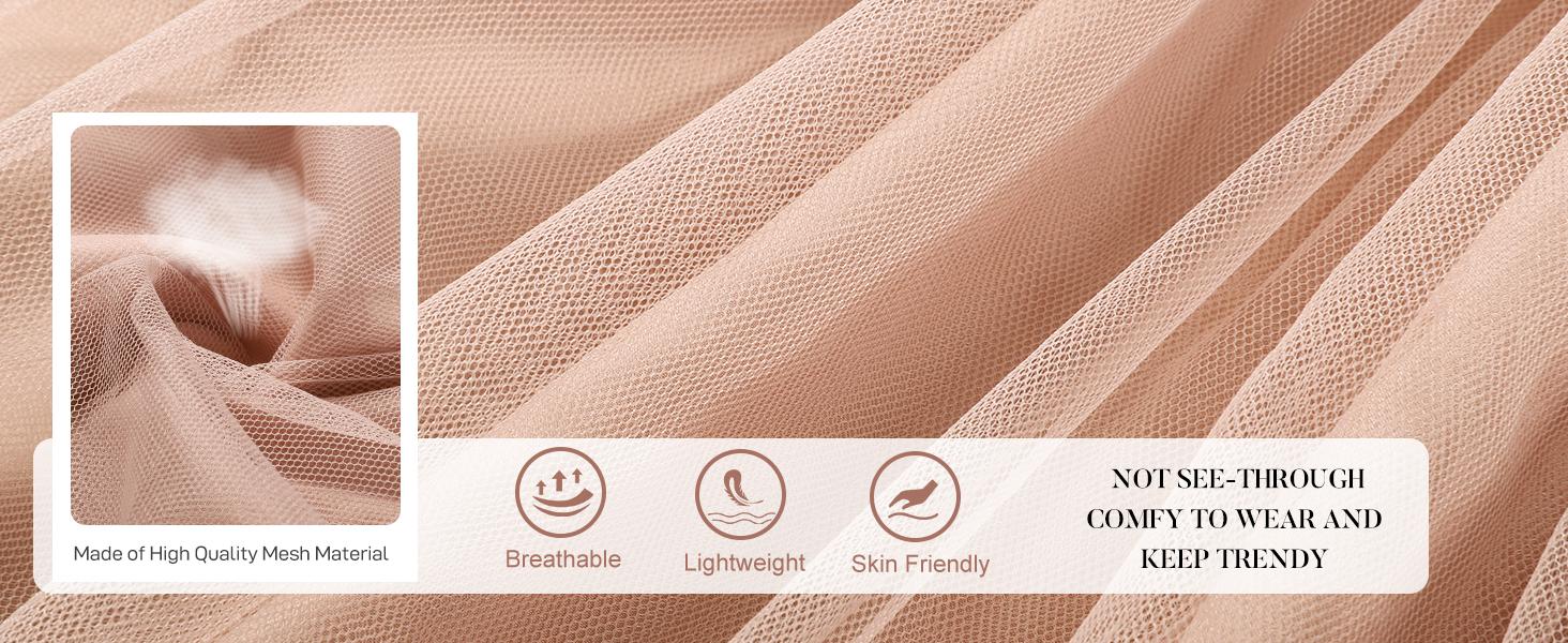 Women's Maxi Tulle Skirt Long Tiered A Line Mesh Tutu Fairy High Elastic Waist Pleated Layered Skirts