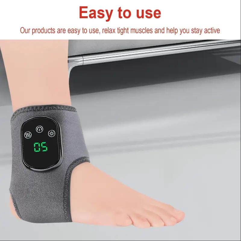 Foot Massager, 3-in-1 Foot Revive Massager, Cordless Heated Ankle Wrap with 3 Vibration Mode, 5 Heat Levels for Achilles Tendinitis And Plantar Fasciitis (2pcs)