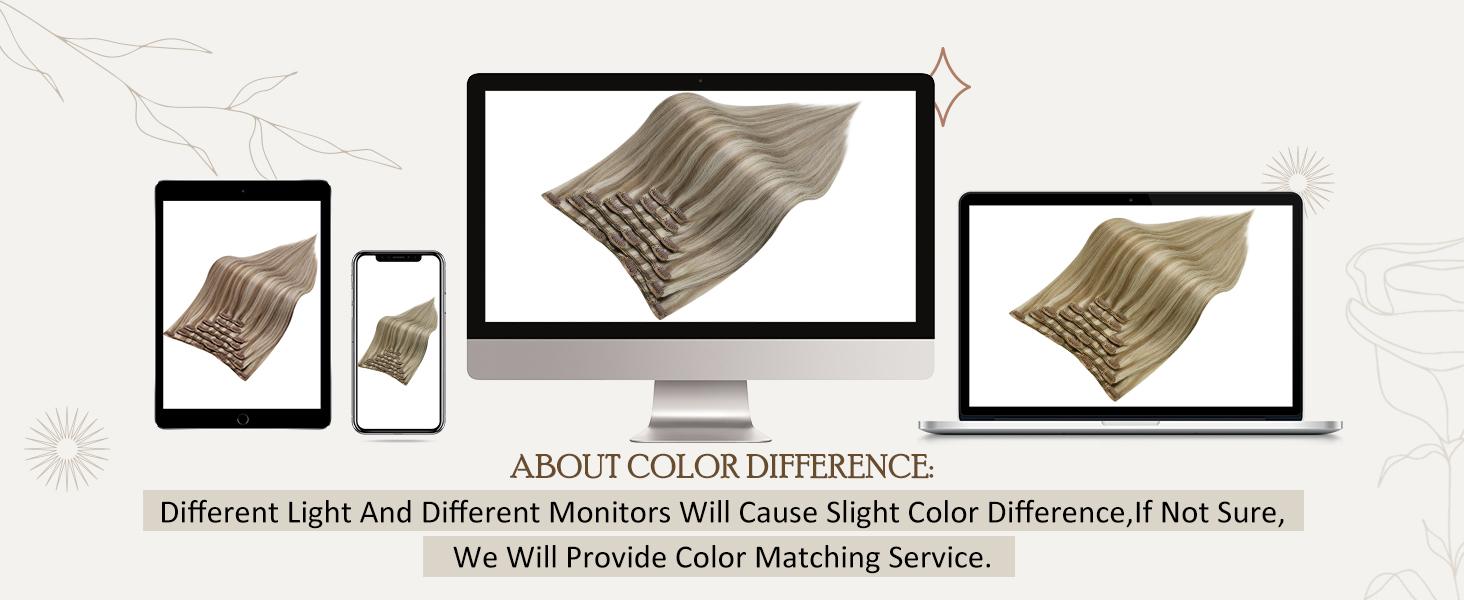 Full Shine Clip in Hair Extensions Balayage Blonde Real Human Hair Clip ins for Women