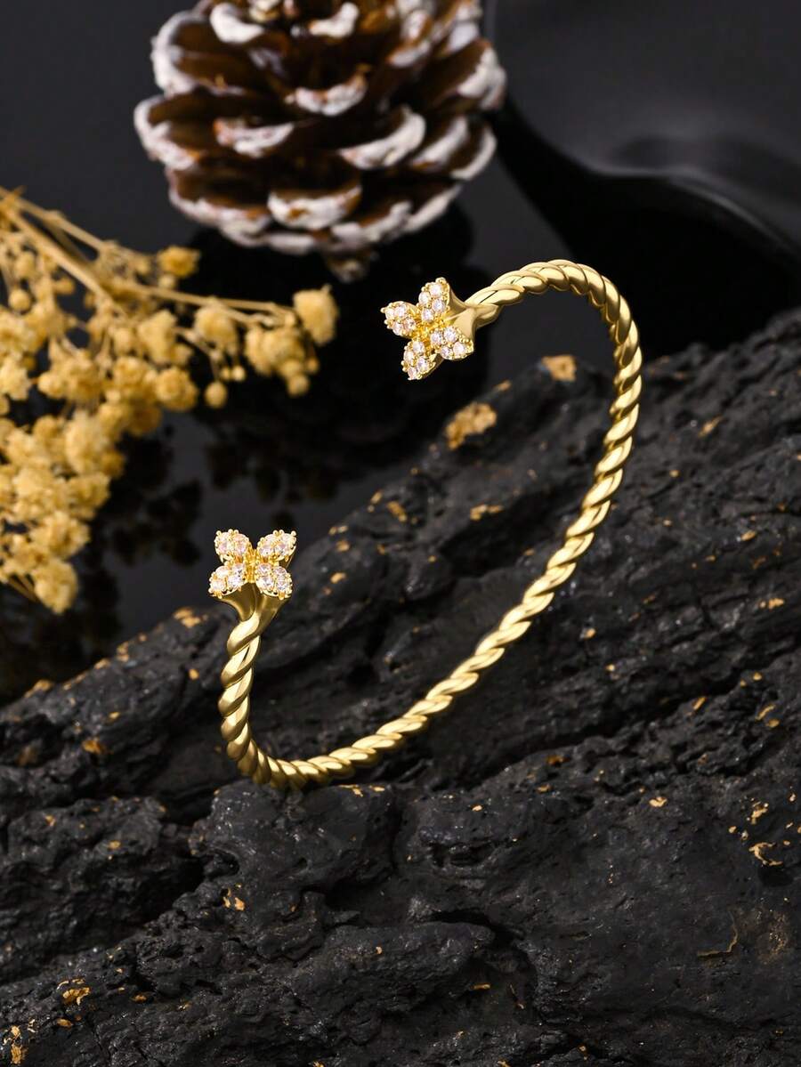 3-piece set of 18K gold-plated stainless steel crystal bracelets, women's fashionable daily wear bracelet set, Fashion Wrist Jewelry, a great choice for holiday gifts